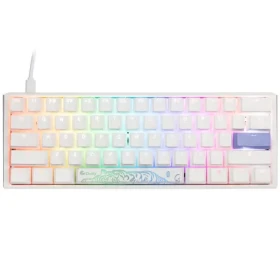 Ducky One 3 Classic Mini Cherry MX-Blue biela / herná klávesnica / podsvietená / mechanická / drôtová USB-C / US (DKON2161ST-CUSPDPWWWSC1)