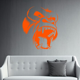 Veselá Stena Samolepka King Kong Farba: oranžová, Veľkosť: 40 x 33 cm