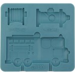 Silikónová formička hasičského auta a hydrantu 10×9,5 cm - Cakesicq - Cakesicq