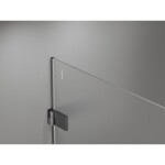 MEXEN/S - Lunar-B sprchovací kút dvere krídlové pravá 95 x 90, transparent, grafit kartáčovaná 832-095-090-66-00-P