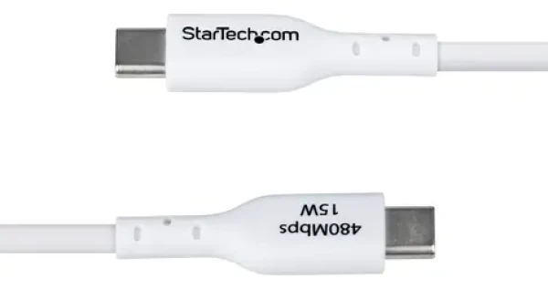 StarTech USB-C na USB-A biela / Kábel / USB-A (M) - USB-C (M) / USB 2.0 / 3 A / 2 m (USB2AC2MNCWHE)