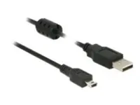 DeLock čierna / Kábel / USB 2.0 A (M) - mini USB B (M) / 2 m (84914)