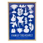 Bella Rose Plakát Family Treasures Beige / Blue 50 x 70 cm