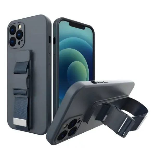 Hurtel Gélové puzdro s retiazkou pre XIAOMI POCO X3 NFC tmavo modrá / Puzdro / Retiazkový popruh