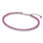 Pandora Tenisový strieborný náramok s ružovými zirkónmi Timeless 591469C04 18 cm