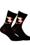 Vzorované pánske ponožky PERFECT MAN-CASUAL BLACK G95 39-41