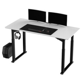 Ultradesk Uplift biela / Herný stôl / 160 x 75 x 74 - 116 cm / nastaviteľná výška (UDESK-UP-WTDE)