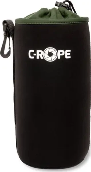 C-ROPE V2 čierna, veľkosť XL / Fotopúzdro / Neoprén / 25 × 12 cm / s karabínou (CRP-LNB-XL-BLK-2)
