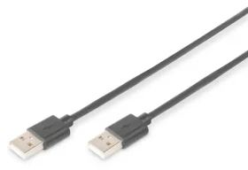 Digitus USB 2.0 kábel AA čierny / USB kábel / 1,8 m / tienený (AK-300101-018-S)
