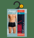 Pánske boxerky Štart Hipster C2P box - BLUE - DARK COMBINATION - tm.modrá-vínová M008 - SLOGGI BLUE 5