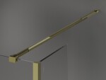 MEXEN/S - Kioto Sprchová zástena WALK-IN voľne stojaca 110 x 30 x 30, čierny vzor, zlatá 800-110-030-222-50-70-030