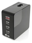 I-TEC Multiport Charger 140W / Nabíjačka / 3× USB-C + 1× USB-A / Power Delivery 3.1 / Displej (CHARGER-INTG140W)