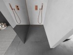 MEXEN/S - Kioto Sprchová zástena WALK-IN 120 x 200, zrkadlové 8 mm, meď kartáčovaná 800-120-101-65-50