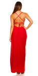 Sexy KouClaMaxi evening gown with WOW!back cutout black Einheitsgroesse