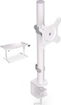 Endorfy Biurko Endorfy Atlas L Electric Białe 150 cmx78 cm + Uchwyt na monitor Atlas Single Onyx White