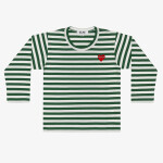 Comme des Garçons PLAY Kids Red Emblem Knit T-Shirt Green 4