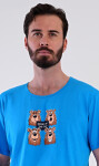 Pánske pyžamové šortky Bear Happy modrá M