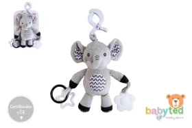BABYTED Hrkálka Slon / Plyš / 30 cm / od 0 mesiacov