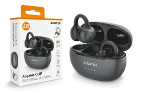Aligator Bluetooth slúchadlá Clip / čierna (TWS09BK)