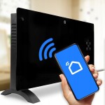 MalTec Sklenený konvekčný ohrievač Eco Wifi termostat 2000W čierny