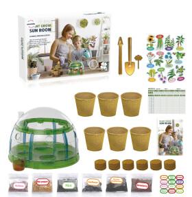 Mamido Mamido Detská súprava na pestovanie rastlín - skleník, semienka a príslušenstvo