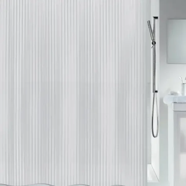 Spirella TWILL sprchový záves 240 x 180 cm biely / PEVA (7610583058461)