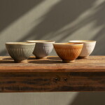 MADAM STOLTZ Kameninová mištička Green Ø 12 cm