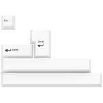 GMK Prídavný Kit biela / ABS-Keycaps / Double-Shot / pre ISO ANSI (FPTK5050)