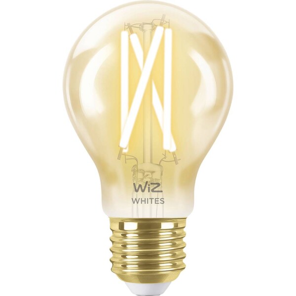 WiZ 8718699787219 LED En.trieda 2021 F (A - G) E27 7 W = 50 W jantár, teplá biela až neutrálna biela ovládanie cez mobilnú aplikáciu 1 ks; 8718699787219
