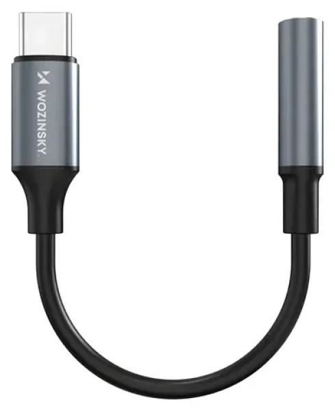 Wozinsky WACM-01 čierna / Adaptér / USB-C (M) - Jack 3.5mm (F)
