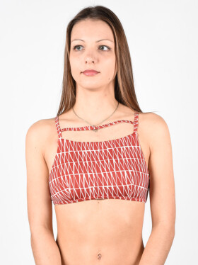 RVCA TRIANGLE ROW BRALETT HAVANA RED plavky dámske dvojdielne luxusné