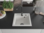 MEXEN/S MEXEN/S - Vito Vito granitový drez 1-miska 520x490 mm, biela, + sifón grafit 6503521000-20-B