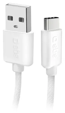 SBS USB-C - USB-A sivá / Kábel / 10 W / opletený / 1,5 m