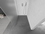MEXEN/S - Kioto Sprchová zástena WALK-IN 90 x 200, dekor 8 mm, nikel kefovaná 800-090-101-97-30
