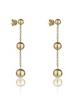 Marc Malone Pozlátené visiace náušnice Alison Gold Earrings MCE24001G
