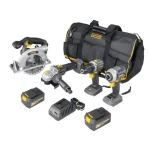 GRUNDER Súprava aku náradia 4 dielna / Súprava aku náradia / 18V / 2x 4 Ah akumulátor (NEW 4 TOOL KIT)