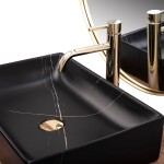 Umývadlo na dosku REA Inga Black Marble Mat REA-U8006