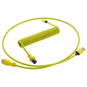 CableMod PRO Coiled Keyboard Cable USB-C - USB-A 1.5m Dominator Yellow / Kábel pre klávesnicu (CM-PKCA-CYAY-KY150KY-R)
