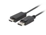 Lanberg CA-DPHD-11CC-0030-BK čierna / Kábel DisplayPort na HDMI / 3 m / DP 1.1 / 1080p / 60 Hz (CA-DPHD-11CC-0030-BK)