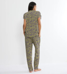 BOYFRIEND FIT - Viskózový pyžamový komplet, voľný strih Triumph GREEN 40