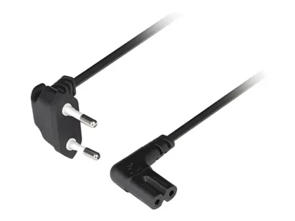 Lanberg CEE7/16 - C7 čierna / Napájací kábel / uhlový / 1,8 m / VDE (CA-C7CA-12CC-0018-BK)