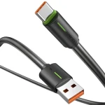 USAMS US-SJ732 YR Series čierna / Kábel / USB-C/USB-C / 1 m / 3 A / 480 Mbps (SJ732USB01)