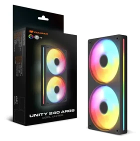 COUGAR Unity240-FB čierna / Ventilátor / 120 mm / 2 ks / ARGB / PWM / 49 CFM / 1600 RPM (CF-UN240RB-RGB)