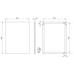 SAPHO - AROWANA zrkadlo v ráme, 60x80cm, čierna mat AWB6080