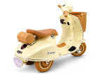 Mamido Detský elektrický skúter Vespa 2x35W béžový