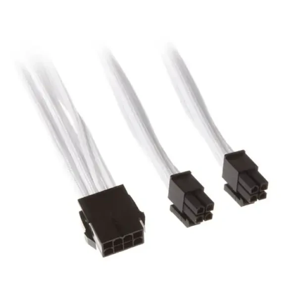 Silverstone kábel 8-Pin-EPS na 2x 4+4-Pin-ATX/EPS - 300mm biela (SST-PP07-EPS8W)