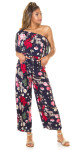 Trendy Summer Off-Shoulder Jumpsuit navy L/XL