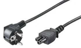 MicroConnect Power Cord CEE 7/7 - C5 čierna / Napájací kábel / 1,2 m / 250 V / 2,5 A (PE010812)