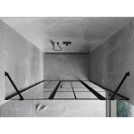 MEXEN/S - Mist sprchové dvere krídlové pravé 140, čierna dekor, čierna 8A4-140-001-70-77-P