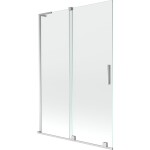 MEXEN/S - Velar L dvojkrídlová posuvná vaňová zástena 120 x 150, transparent, chróm 896-120-003-01-01